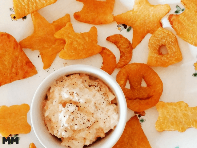 Süßkartoffel Snack für Kids mit Apfel-Karotten Käse