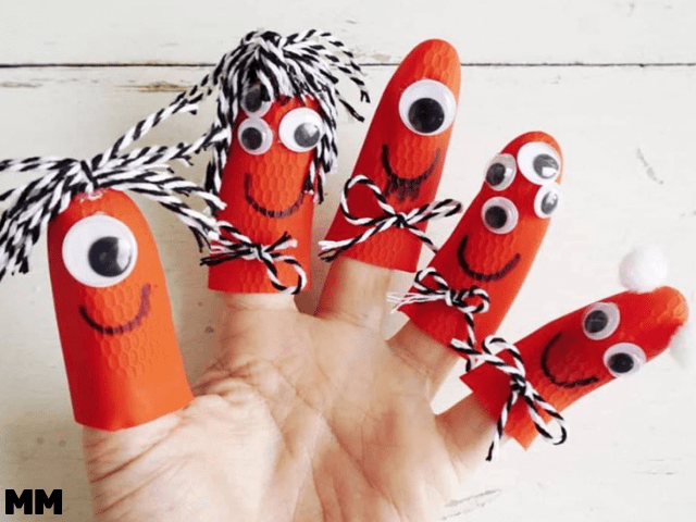 Fingerpuppen aus alten Handschuhen basteln
