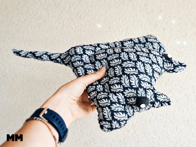 Sewing an easy manta ray with my kids